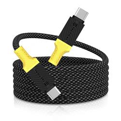 Taktické lano MagRope USB-C/USB-C 1 m čierne/žlté