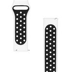 Taktický 841 dvojitý silikónový remienok 22 mm biely/čierny