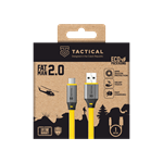 Taktický kábel Fat Man 2.0 USB-A/USB-C 1 m žltý