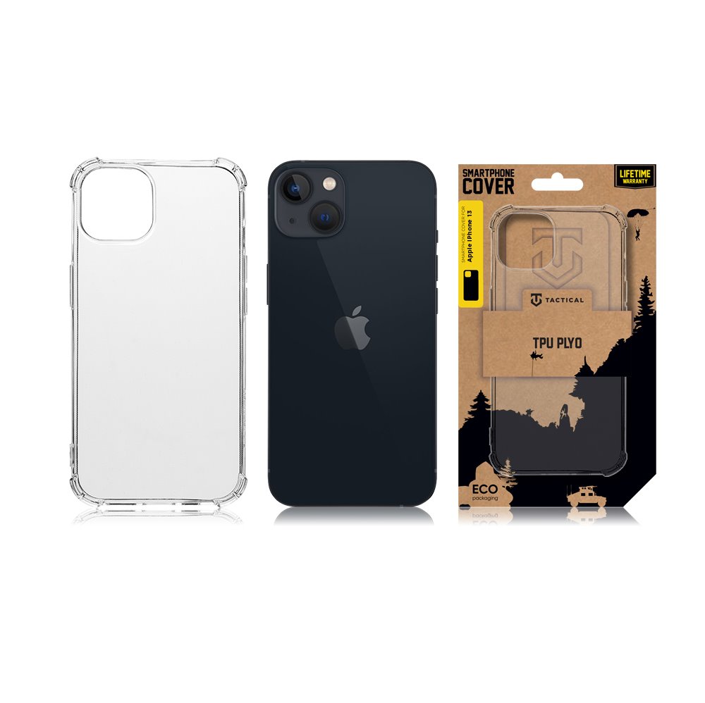 Taktický kryt TPU Plyo pre Apple iPhone 13 Transparent