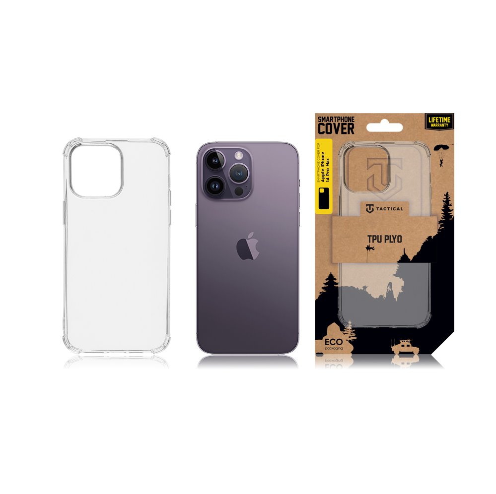 Taktický kryt TPU Plyo pre Apple iPhone 14 Pro Max Transparent