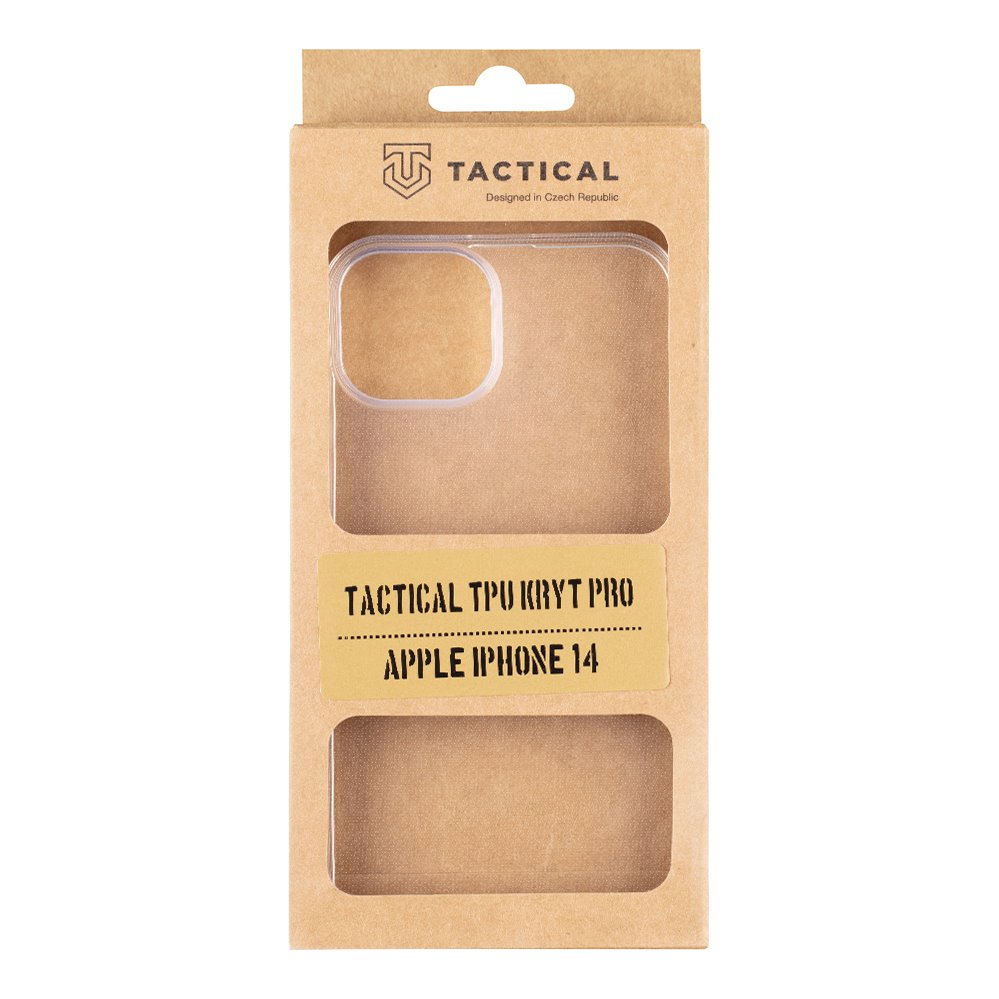 Taktický TPU kryt pre Apple iPhone 14 Transparent