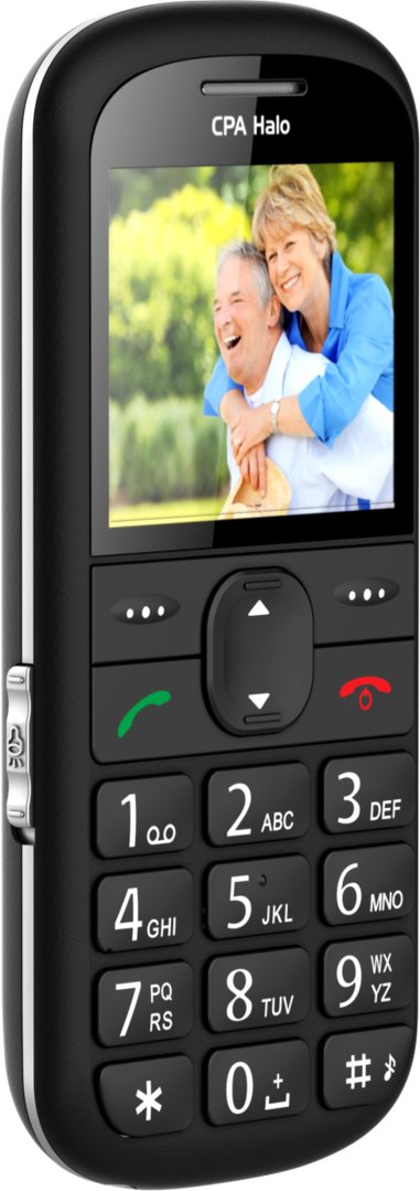 Telefon CPA Halo 21 Senior černý s nabíjecím stojánkem