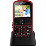 Telefon CPA Halo 21 Senior červený s nabíjecím stojánkem