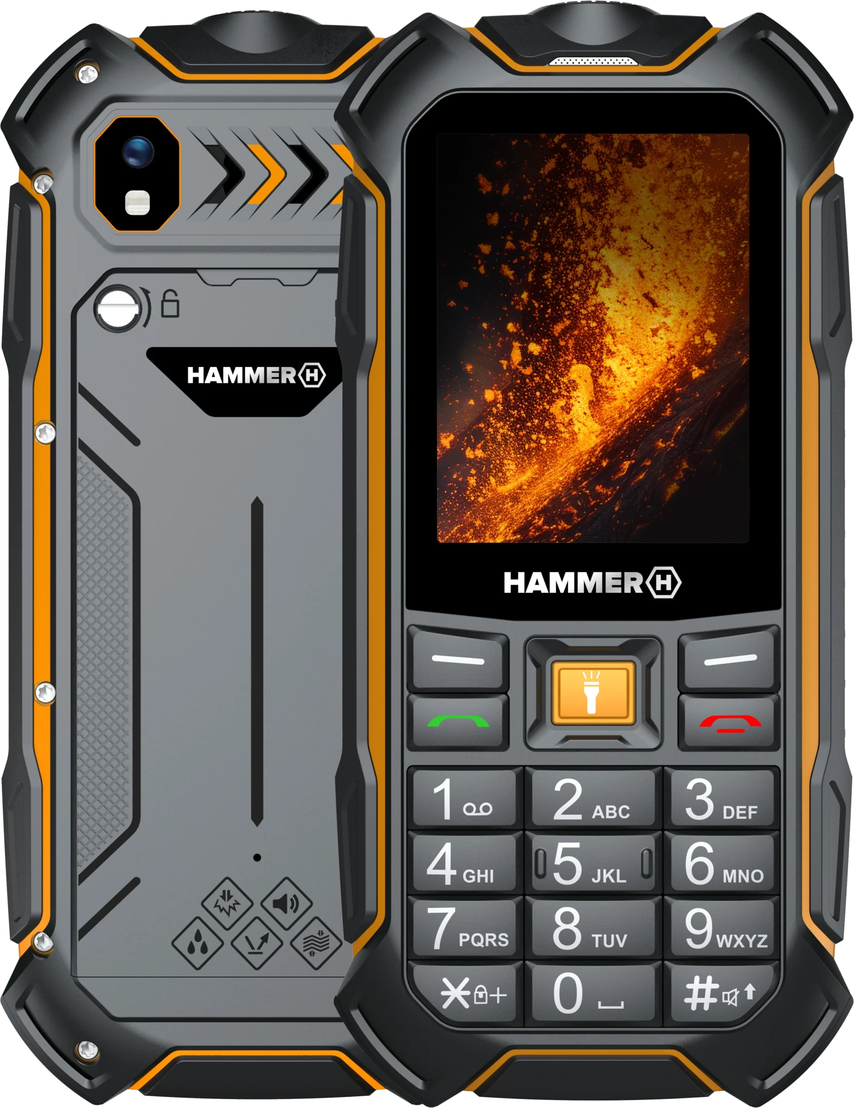 Telefon myPhone Hammer Boost 2 LTE oranžový