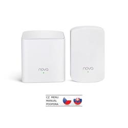 Tenda Nova MW5 (2-pack) WiFi AC1200 Mesh system Dual Band, 2x GLAN/GWAN, další 1x LAN, SMART CZ app