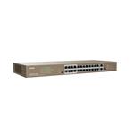 Tenda TEF1126P-24-410W PoE AF/AT switch - 24x PoE 100 Mbps 2x Uplink 1Gbps RJ45/SFP,PoE 370W