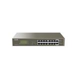 Tenda TEG1116P-16-150W PoE AT Gigabitový prepínač 16x 1Gbps s PoE 802.3af/at, PoE 135W, stojanová montáž, bez ventilátora