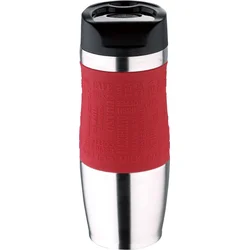 Termohrnček Bergner s protišmykovou rukoväťou 400 ml, červený