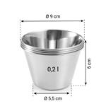 Tescoma Formičky na panna cottu nerezové GrandCHEF, 4 ks  