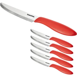 Tescoma Nůž jídelní PRESTO 12 cm, 6 ks, červená  