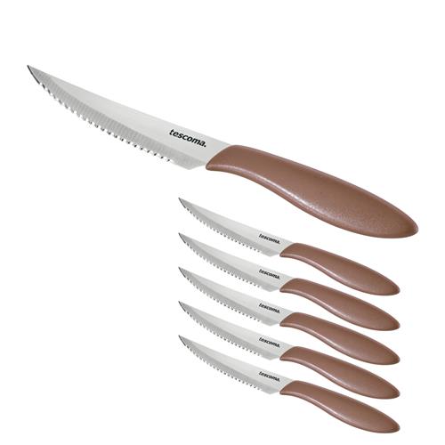 Tescoma Nůž steakový PRESTO 12 cm, 6 ks, hnědá  