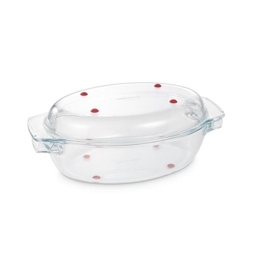 Tescoma Oválný pekáč s poklopem GrandCHEF 35 x 21 cm, skleněný  