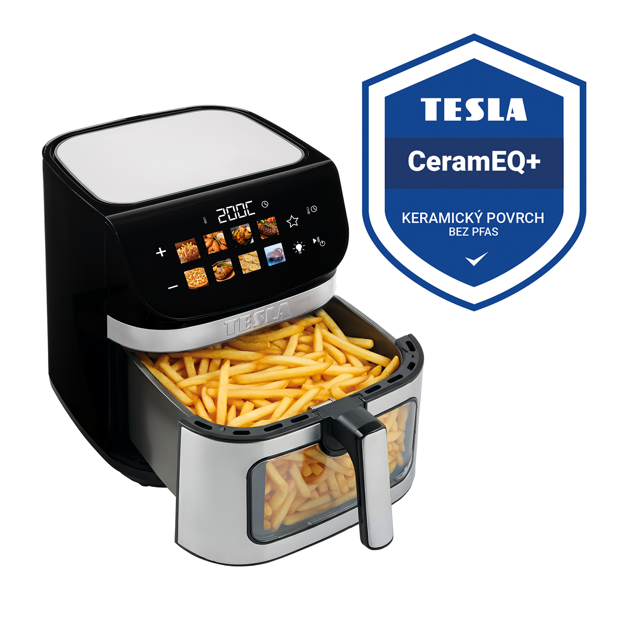 TESLA AirCook DualHeat QD464 XXL dvojitá teplovzdušná fritéza