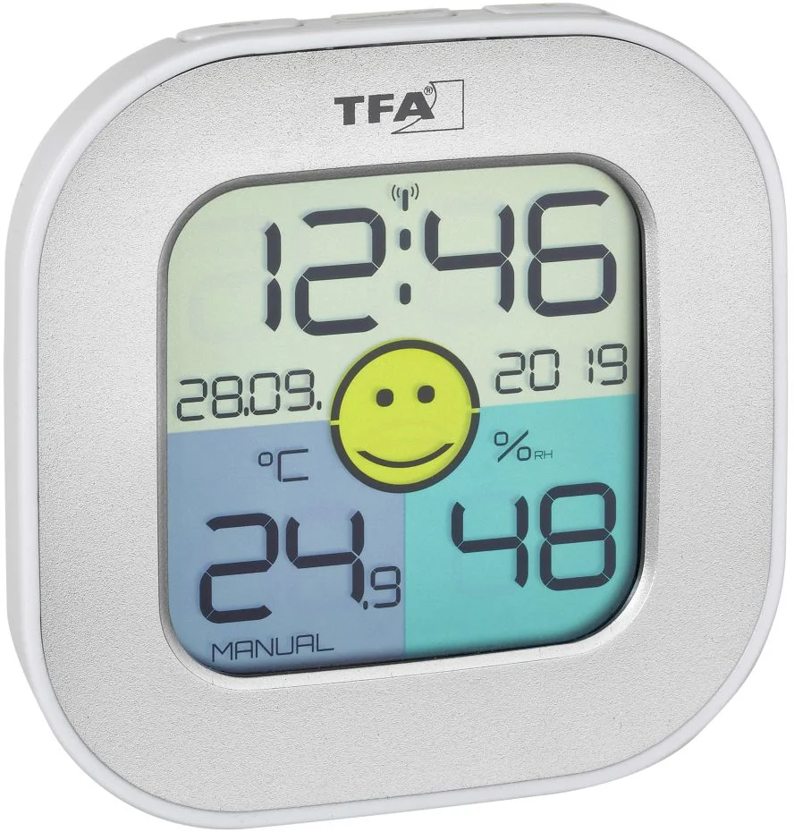 TFA 30.5050.54 - Digitálny teplomer s vlhkomerom - strieborný