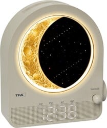 TFA 60.2053.15 - retro svetelný budík mesiac a meteory