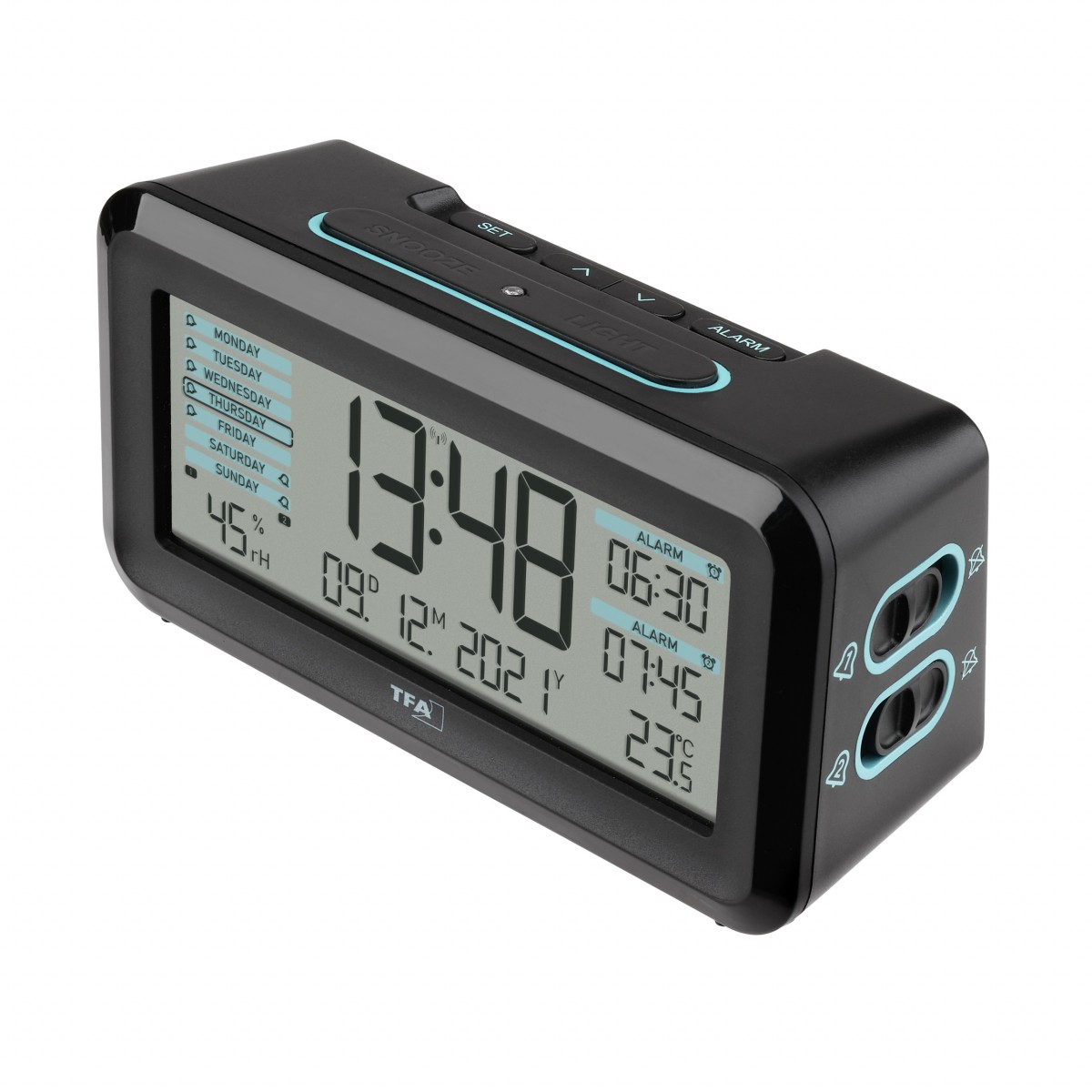 TFA 60.2562.01.GB - Rádiom riadený digitálny budík s automatickým podsvietením BOXX2