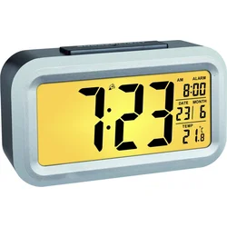 TFA radio-controlled digital alarm clock with backlight 60.2553.01 LUMIO PLUS - black