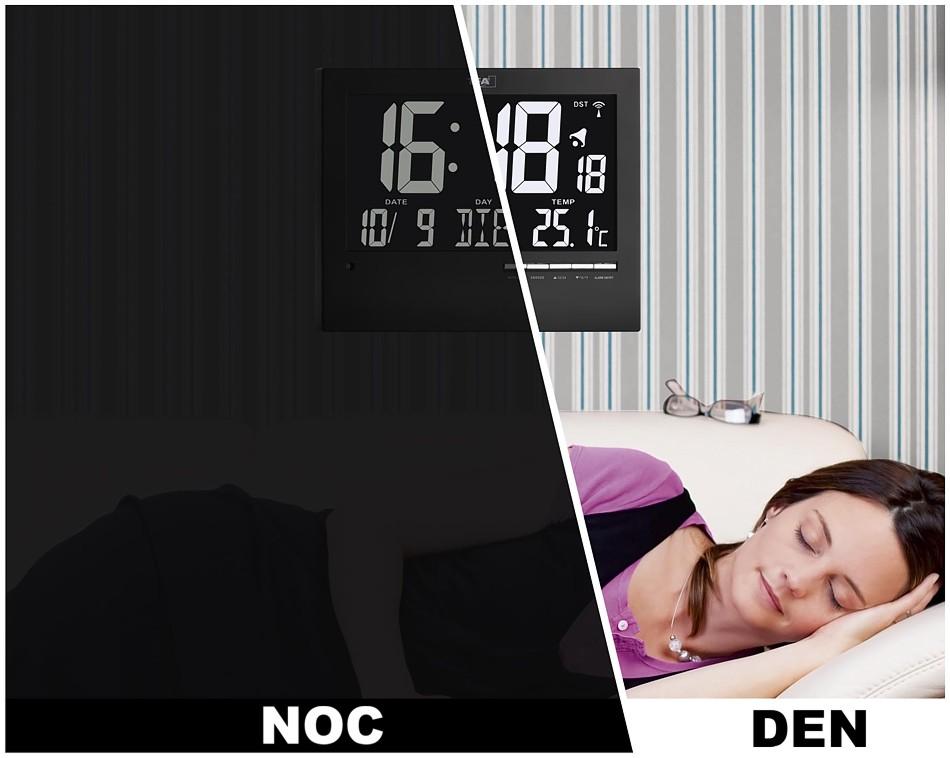 TFA rádiom riadené nástenné hodiny so slovenčinou a automatickým podsvietením - 60.4508 TFA60.4508