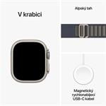 Titánové puzdro Apple Watch Ultra 2 49 mm s alpskou modrou napäťou - Stredné