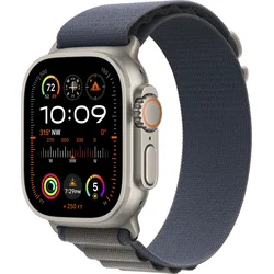 Titánové puzdro Apple Watch Ultra 2 49 mm s alpskou modrou napäťou - Stredné