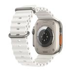 Titánové puzdro Apple Watch Ultra 2 49 mm s bielym oceánskym remienkom