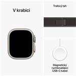 Titánové puzdro Apple Watch Ultra 2 49 mm s čiernym a modrým ťahom - M/L