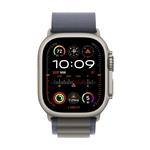 Titánové puzdro Apple Watch Ultra 2 49 mm s modrým ťahom Alpine - Veľké