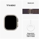 Titánové puzdro Apple Watch Ultra 2 49 mm s napínačom Indigo Alpine - Malé