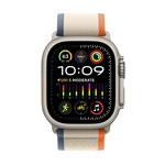 Titánové puzdro Apple Watch Ultra 2 49 mm s oranžovým a béžovým ťahom - M/L
