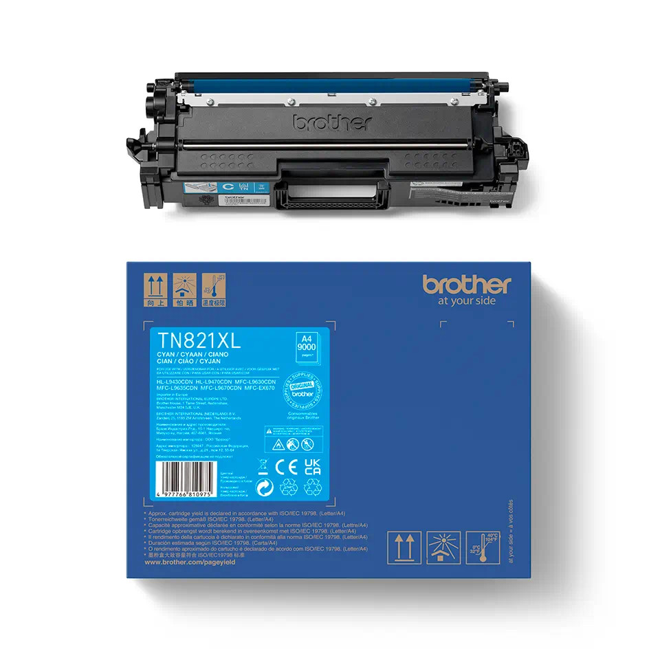 Toner Brother TN-821XLC cyan (9000 strán) - originálny