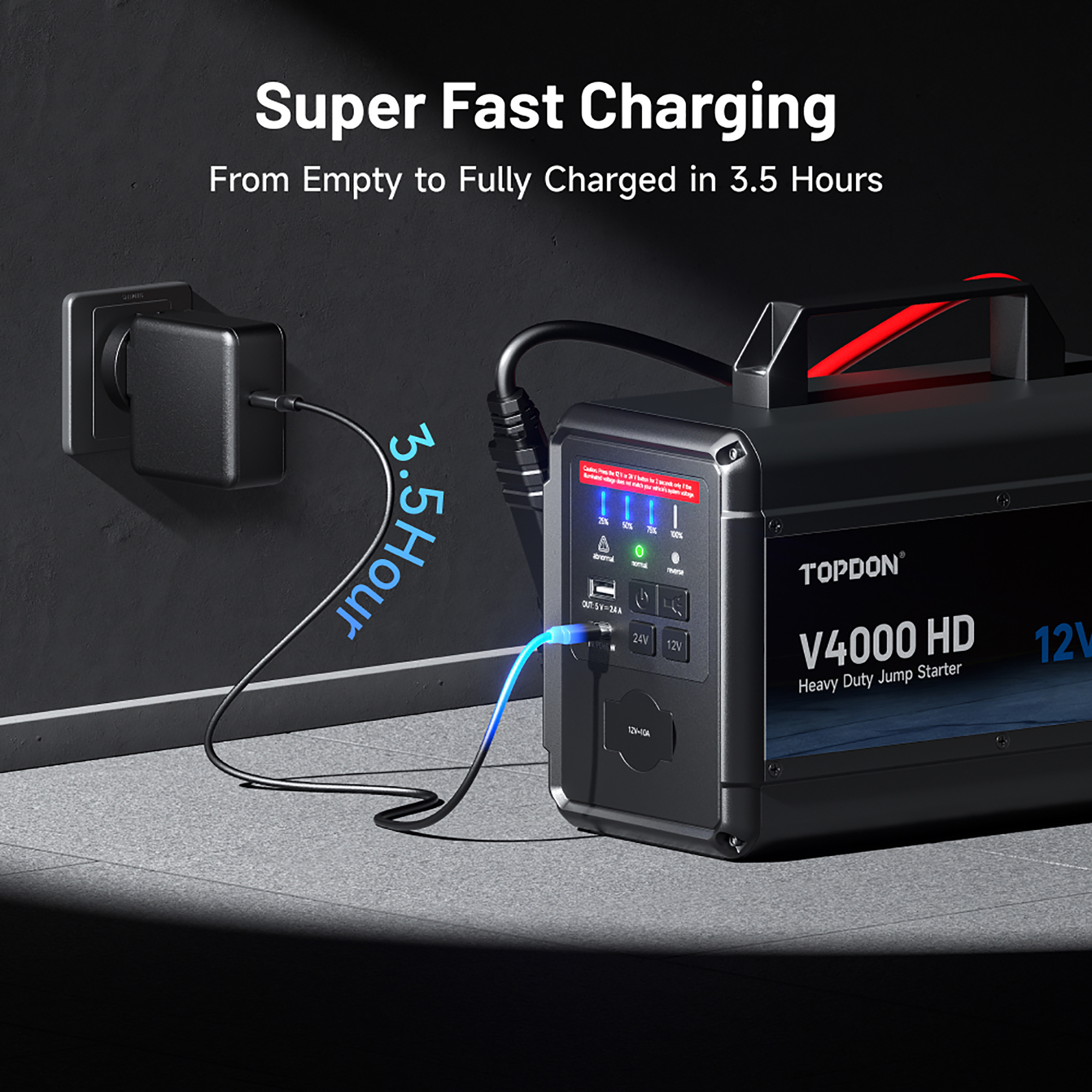 TOPDON Auto Jump Starter V4000 HD