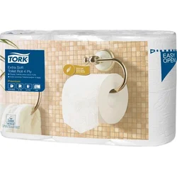 TORK Toaletný papier "Premium", biely, systém T4, 4-vrstvový, 19,5 m, extra jemný