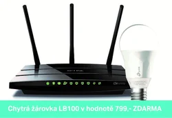 TP-LINK Archer C1200 + žárovka TP-LINK LB100 + IP TV na 3 měsíce