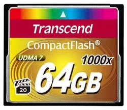 Transcend CompactFlash 64GB 1000x (TS64GCF1000)