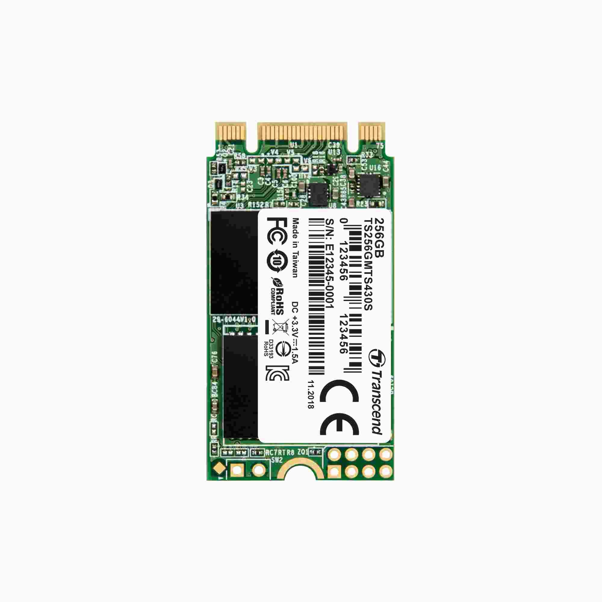 Transcend Industrial MTS430S, 256GB