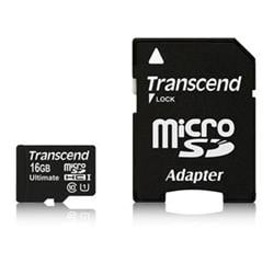 Transcend microSDHC 16GB UHS-I 600x Ultimate + adaptér