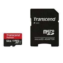 Transcend microSDXC 64GB Class10 UHS-I Premium + adaptér