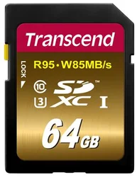 Transcend SDXC UHS-I U3 64GB (TS64GSDU3X)