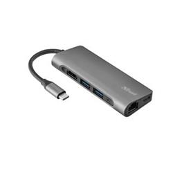 Trust Dalyx Aluminium 7-in-1 USB-C Multiport adaptér 23331 - Kabely + redukce