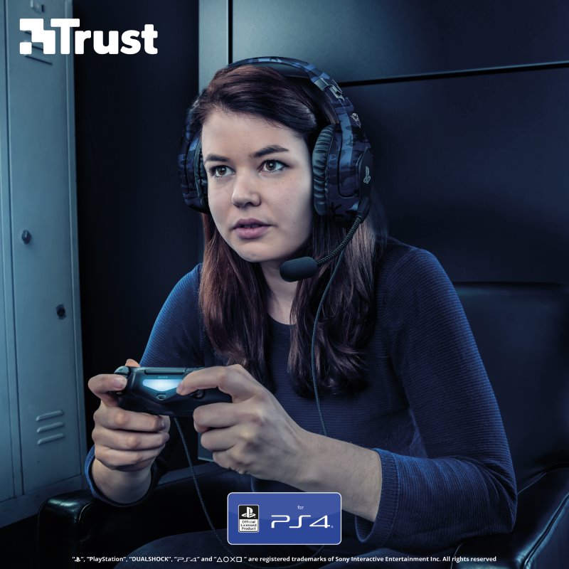 Trust GXT 488 Forzia-B PS4 Gaming Headset PlayStation, modrá 23532