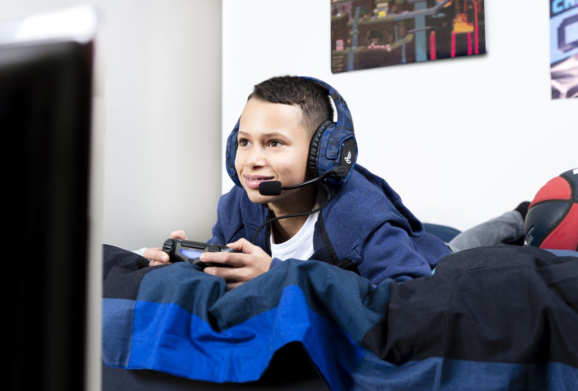 Trust GXT 488 Forzia-B PS4 Gaming Headset PlayStation, modrá 23532