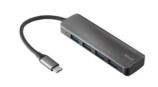 Trust Halyx Aluminium USB-C - 4-Port USB-A 3.2 Hub 23328