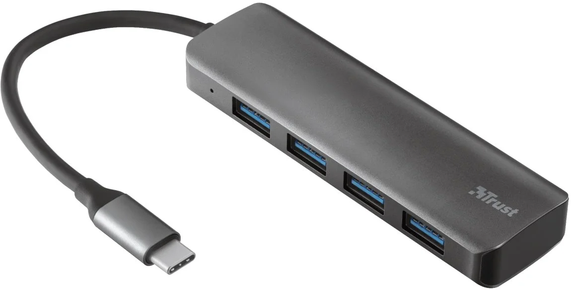 Trust Halyx Aluminium USB-C - 4-Port USB-A 3.2 Hub 23328
