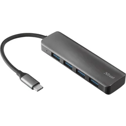 Trust Halyx Aluminium USB-C - 4-Port USB-A 3.2 Hub 23328