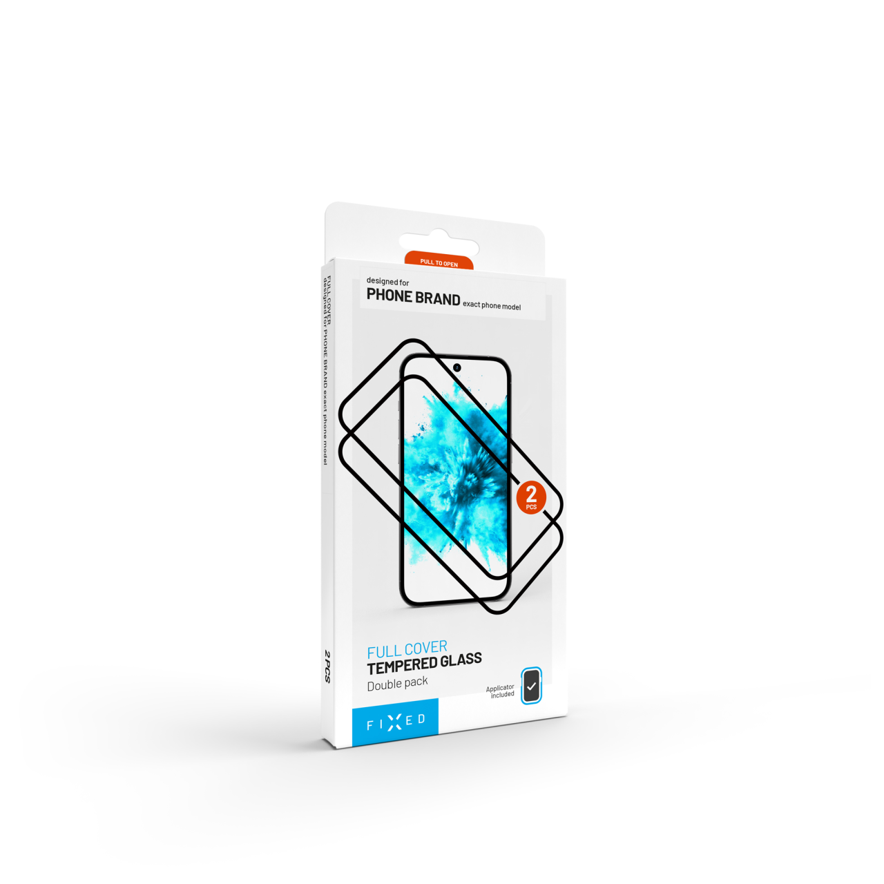 Tvrzené sklo FIXED Full-Cover s aplikátorem pro Samsung Galaxy A37 5G, 2ks, černé