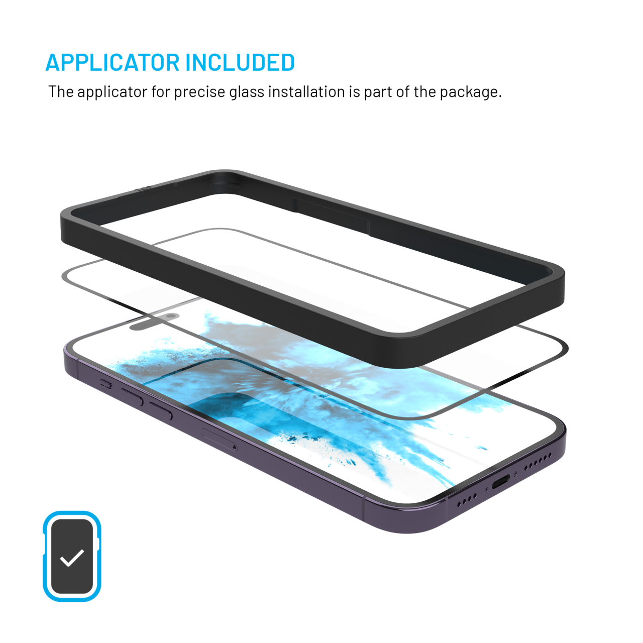 Tvrzené sklo FIXED Full-Cover s aplikátorem pro Samsung Galaxy A57 5G, 2ks, černé