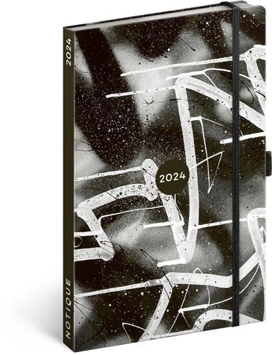 Týdenní diář Graffiti 2024, 13 × 21 cm