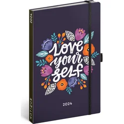 Týždenný diár Love Yourself 2024, 13 × 21 cm