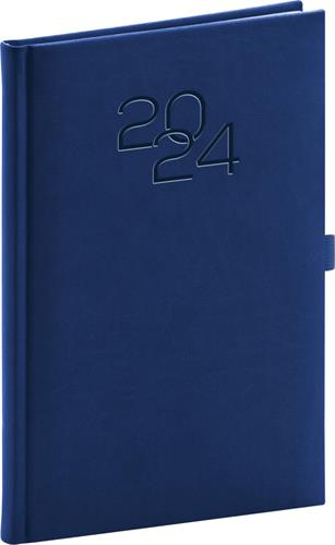 Týždenný diár Vivella Classic 2024, modrý, 15 × 21 cm